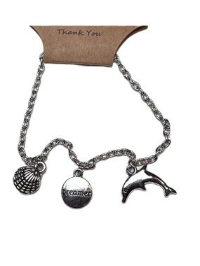 Dreamer dolphin shell bracelet handmade